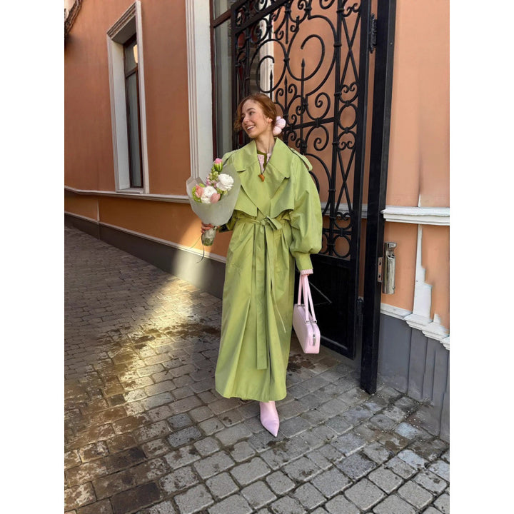 Damen Oversized Trenchcoat mit voluminösen Ärmeln Drune