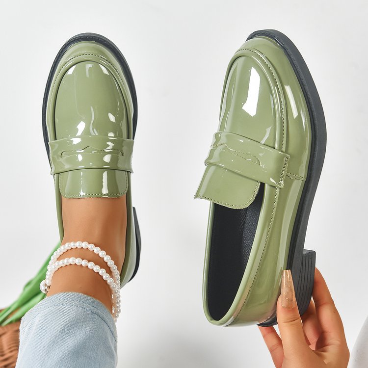 Damen modische Slipper mit trendigem Glanz und rutschfester Sohle Drune