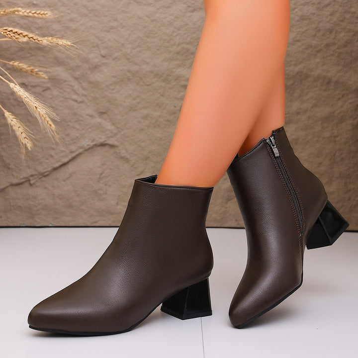 Damen Elegante Stiefeletten mit Blockabsatz Drune 1787605982
