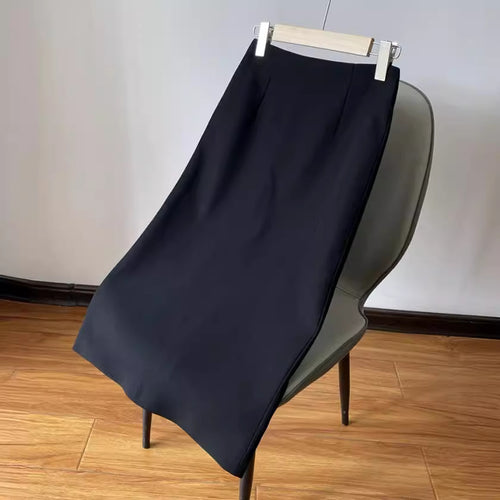 Damen Taillierter Midirock in gerader Silhouette aus feinem Stretch‑Crepe Drune