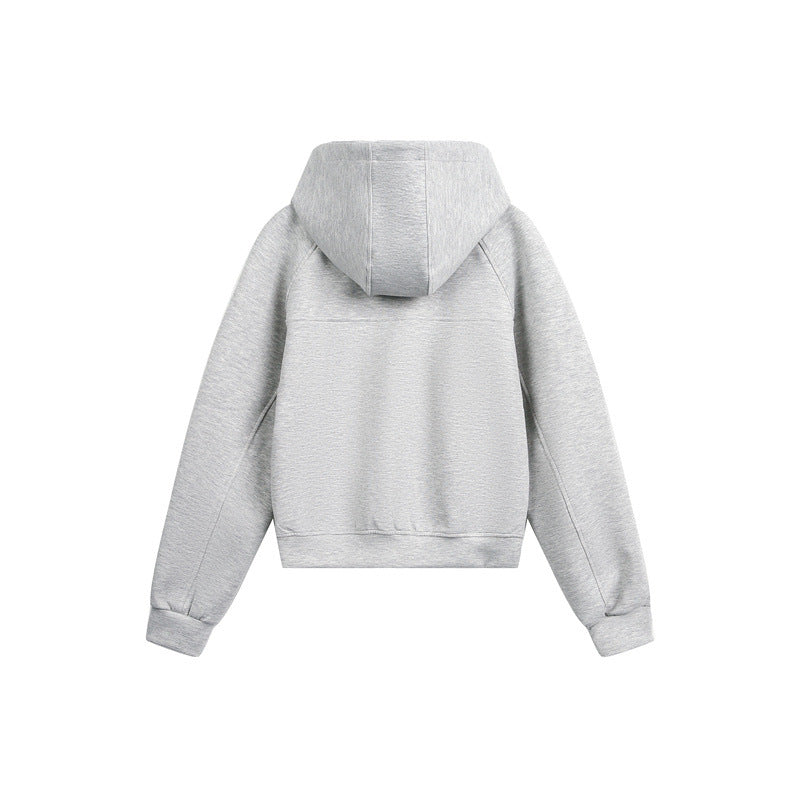 Unisex Kapuzen-Sweatjacke mit Zwei-Wege-Reißverschluss und Boxy-Schnitt Drune