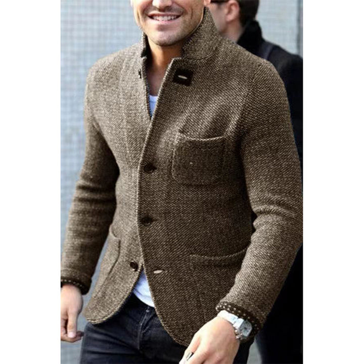 Herren modischer Blazer mit strukturiertem Stoff Drune