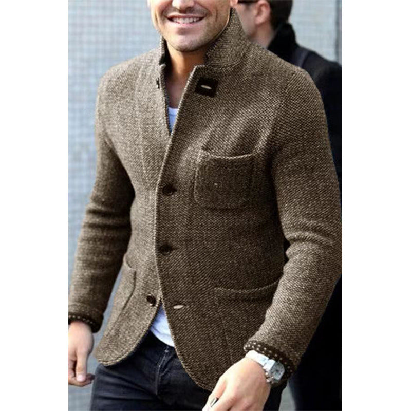 Herren Casual Chic Strickblazer Drune