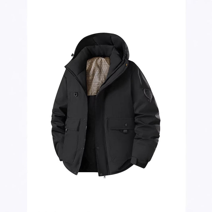 Herren Isolierter Urban-Parka mit Stehkragen und verdeckter Kapuze Drune