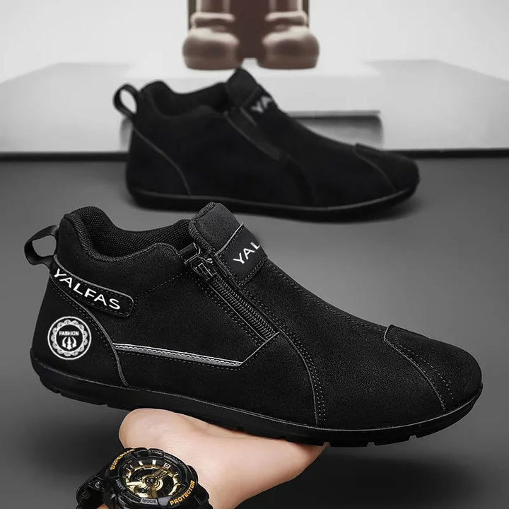 Herren Kurzschaft-Sneaker mit seitlichem Reißverschluss und gepolsterter Komfortsohle Drune