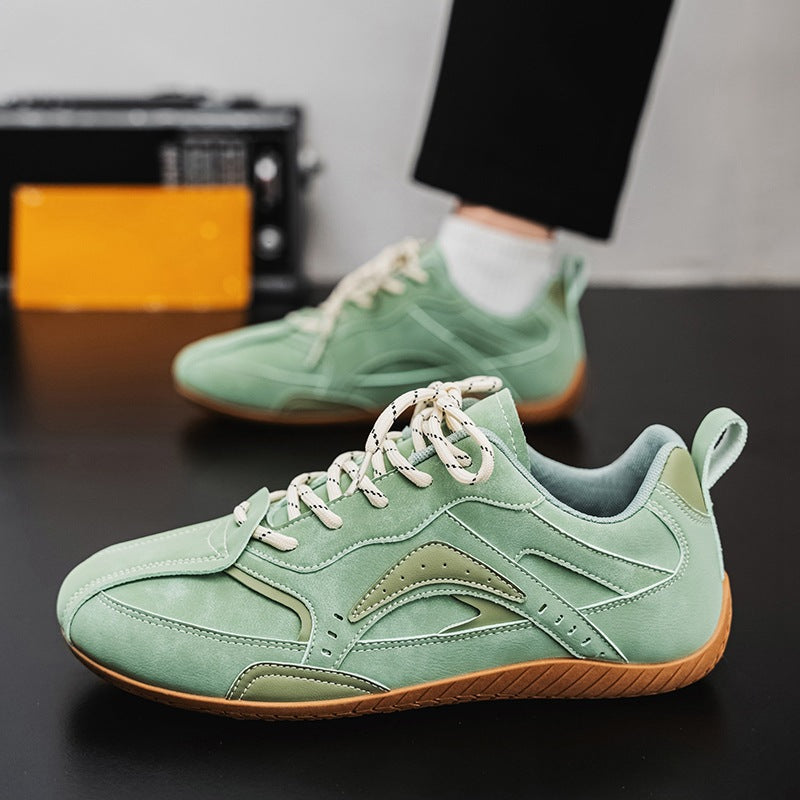 Unisex leichte Retro-Freizeitsneaker mit wildlederähnlichem Obermaterial, gepolstertem Einstieg und flexibler Gummilaufsohle Drune