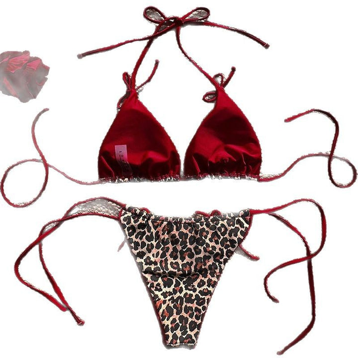Damen Triangel-Bikini mit verspieltem Animal-Print Drune