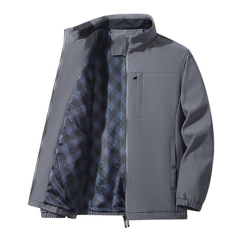 Herren Atmungsaktive Softshell-Jacke mit hohen Kragen Drune