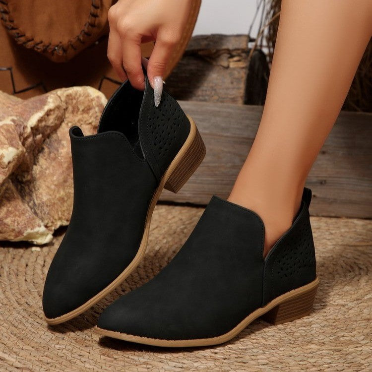 Drune | Vintage Spitze Zehen-Hohlstiefeletten