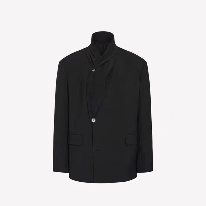 Damen Modischer Oversize-Blazer mit drapierter Vorderseite Drune