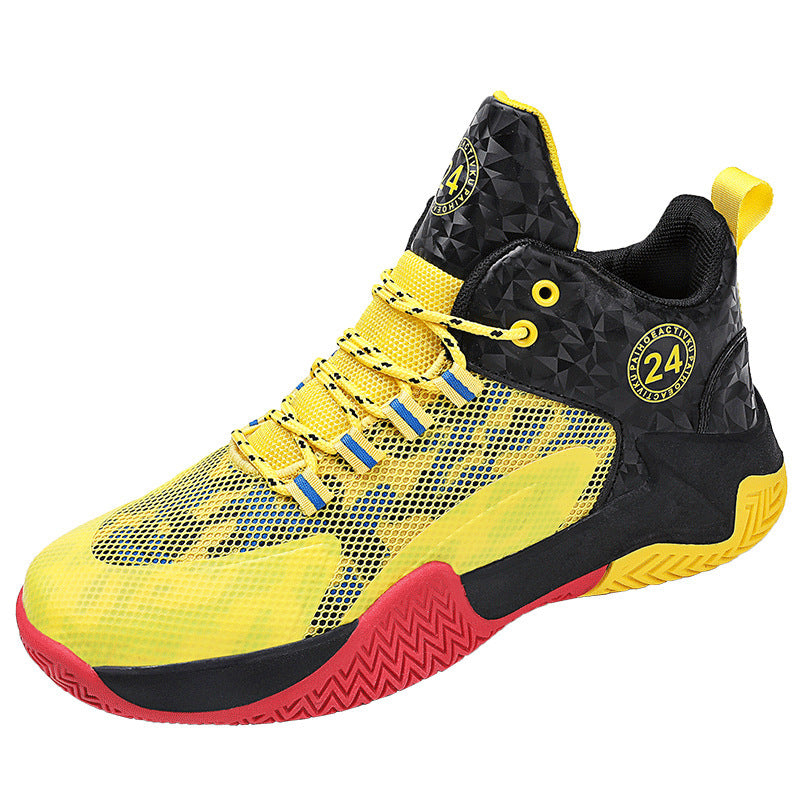 Herren High-Top Basketball-Sneaker mit verstärkter Zehenkappe, stabiler Fersenstütze und multidirektionaler Traktionssohle Drune