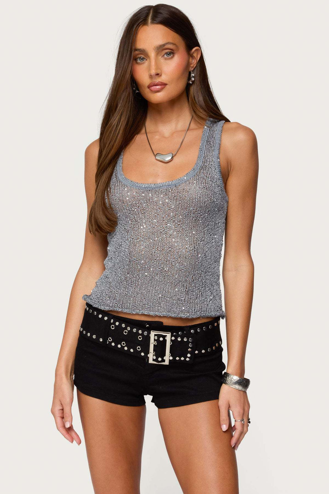 Damen Glamouröses Glitzer-Tanktop Drune