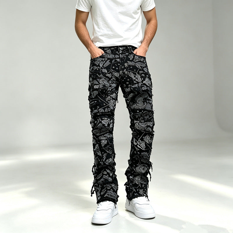 Herren Modische Cargo-Hose mit vielseitigem Muster Drune