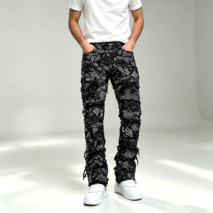 Herren Modische Cargo-Hose mit vielseitigem Muster Drune