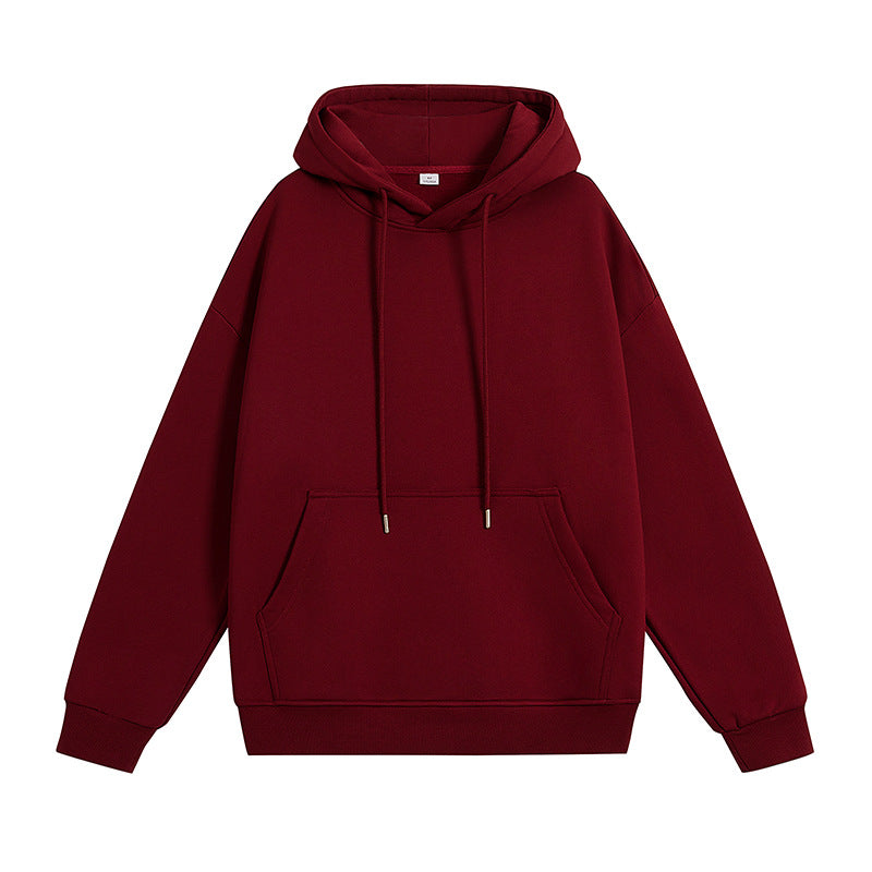 Unisex Oversize-Kapuzenpullover mit Kängurutasche und Drop-Shoulder Drune