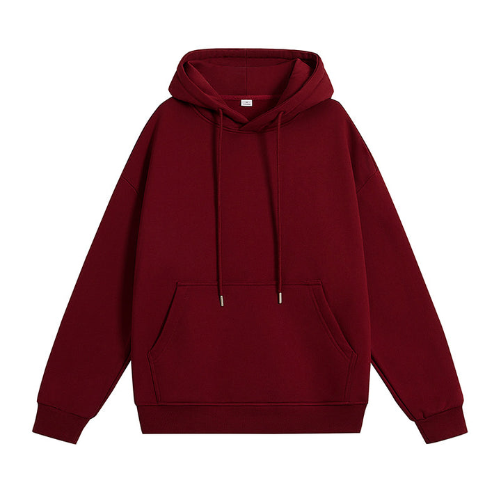 Unisex Oversize-Kapuzenpullover mit Kängurutasche und Drop-Shoulder Drune