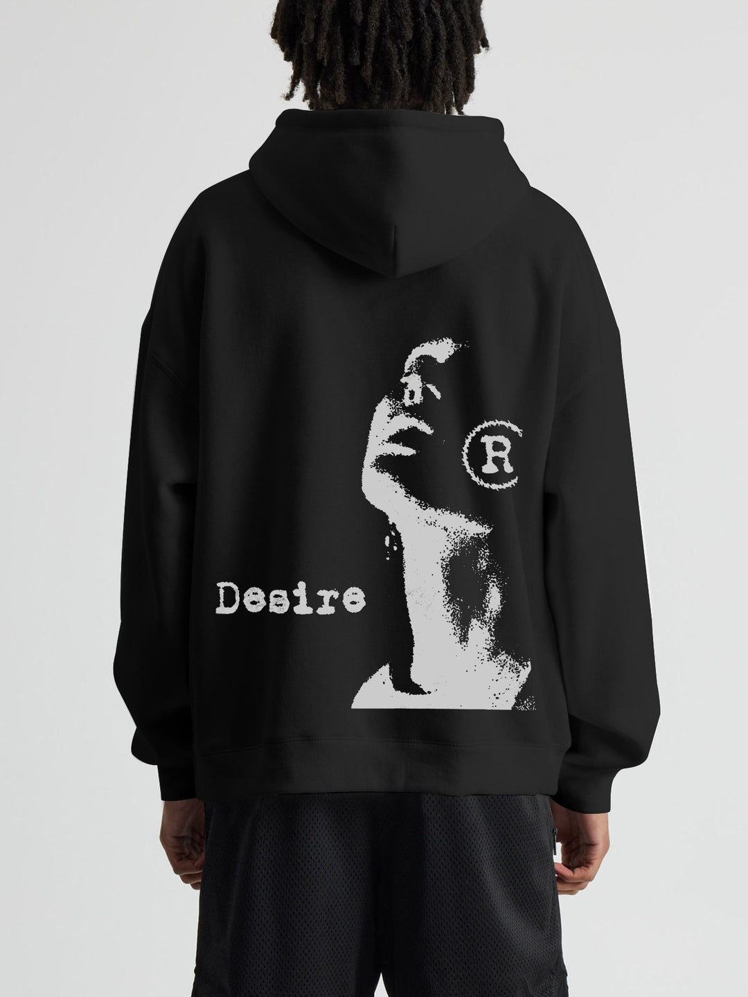 Herren Oversized T-Shirt mit großflächigem Vintage-Blumenprint und Rücken-Slogan Drune