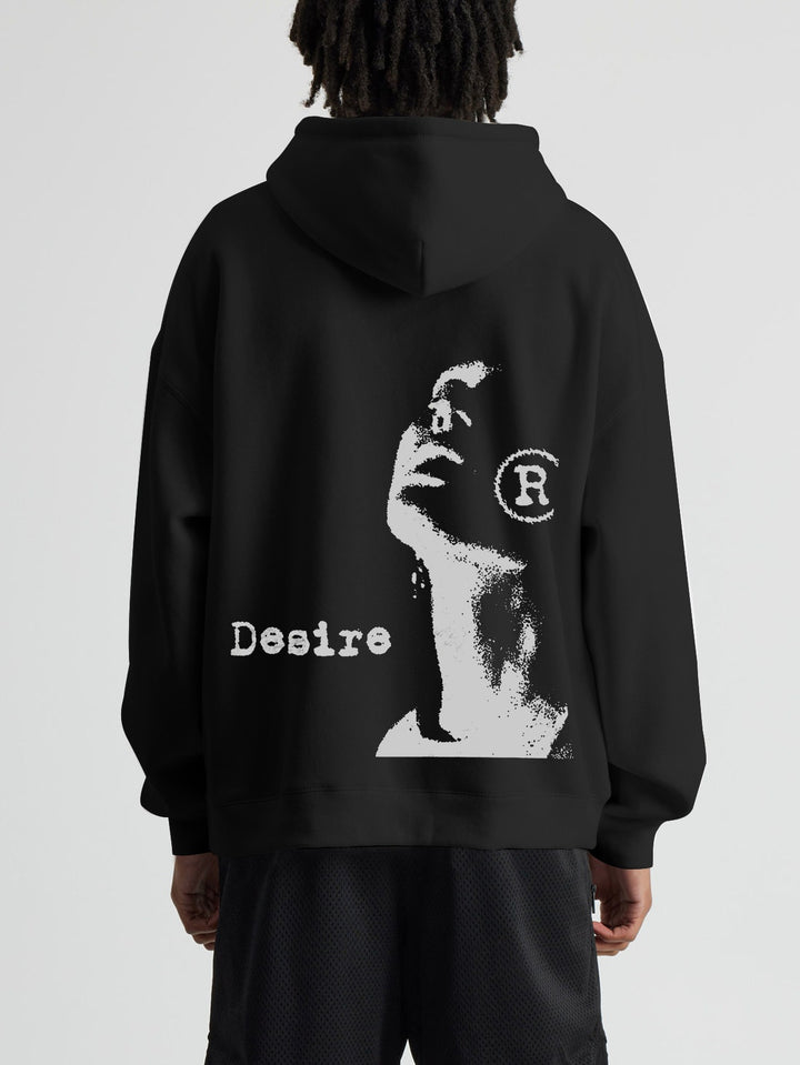 Herren Oversized T-Shirt mit großflächigem Vintage-Blumenprint und Rücken-Slogan Drune