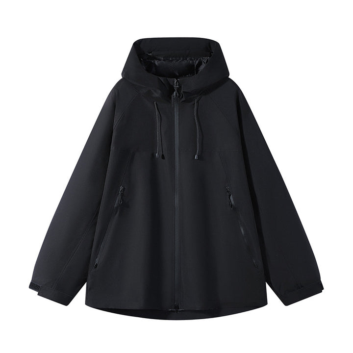 Herren Zweilagige Colorblock-Softshell-Kapuzenjacke im Urban‑Outdoor‑Cut Drune
