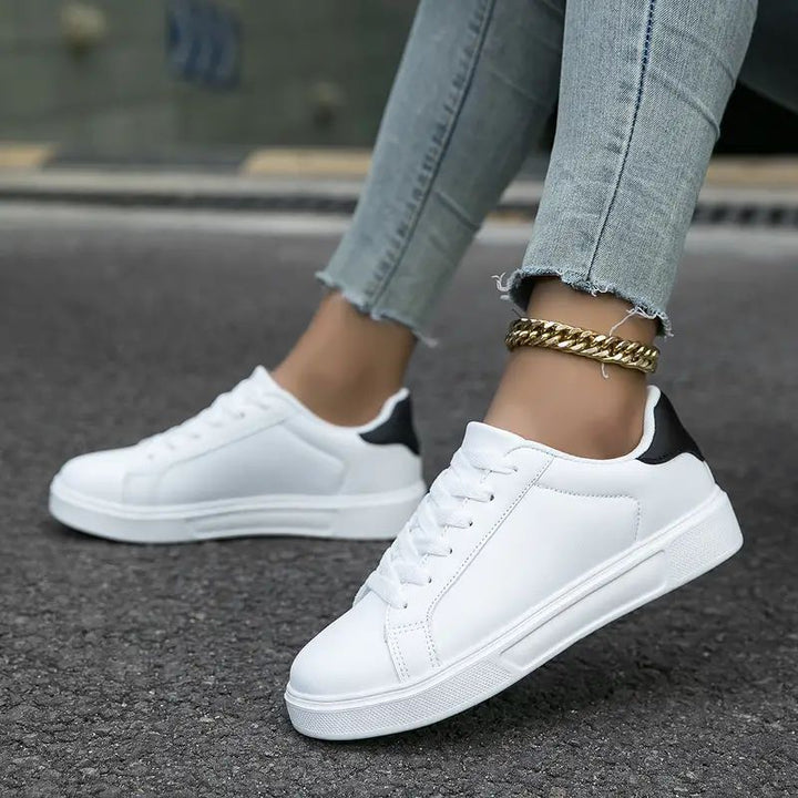 Damen nan minimalistische Sneaker im veganen Lederlook mit gepolsterter Komfortsohle Drune