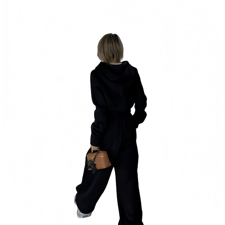 Damen Kapuzen-Sweatjacke mit Teddyfutter, Reißverschluss und Kordelzug Drune