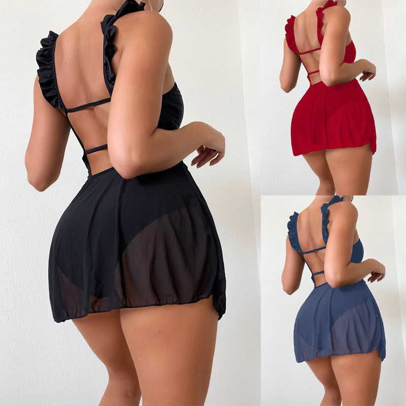 Damen Strandkleid mit schickem Wickeldetail Drune