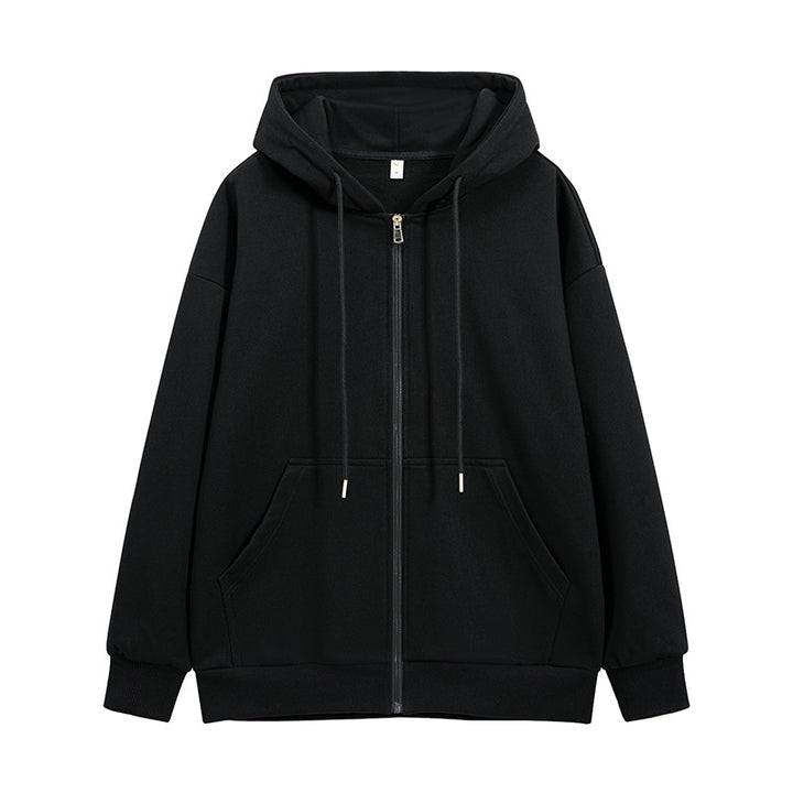Unisex Oversize Kapuzen-Fleecejacke mit Boxy-Schnitt und Metall-Reißverschluss Drune