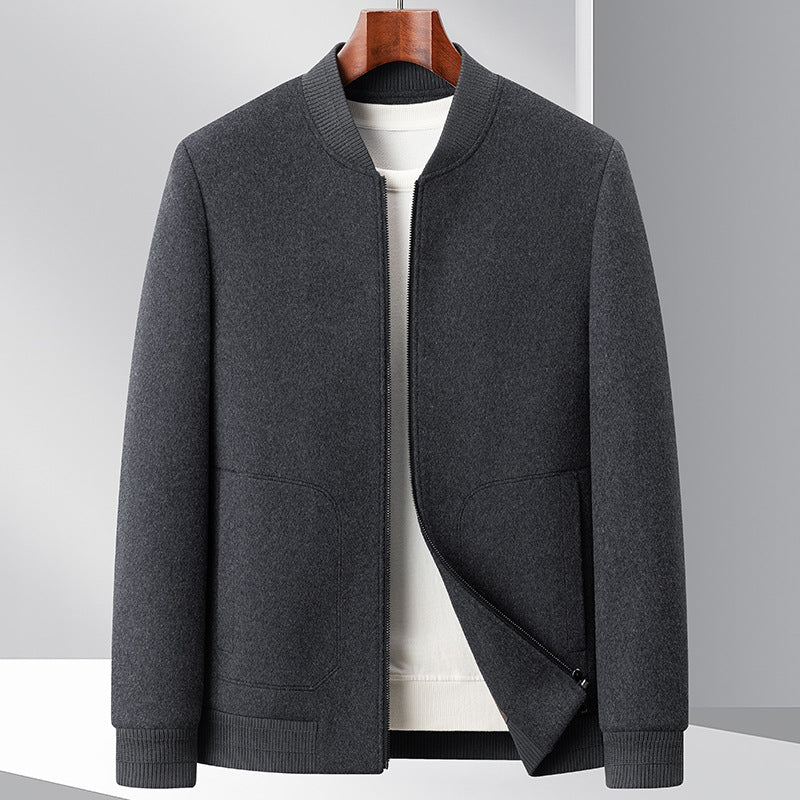Herren lässige Steppjacke mit hohem Stehkragen und geschorenem Fleece Drune