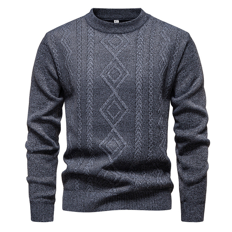 Herren Feinstrickpullover mit Rauten‑Jacquard und geripptem Saum Drune