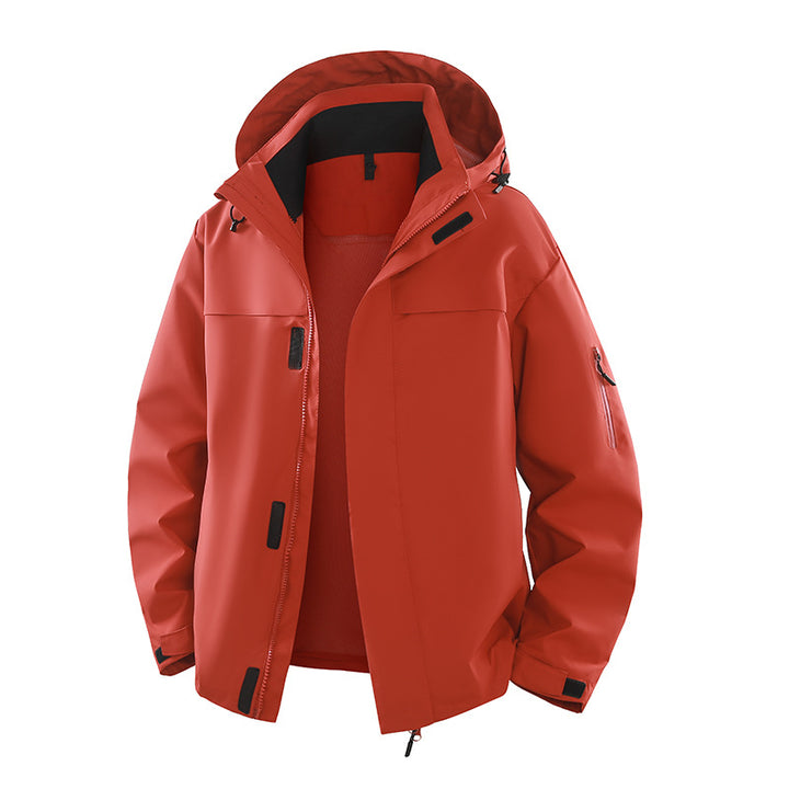 Herren Urbaner Softshell-Outdoorblouson mit Kapuze, verdecktem Reißverschluss und Mehrfach-Taschen Drune