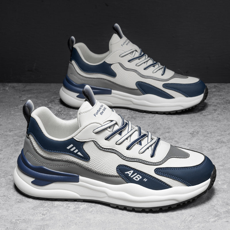 Herren Casual‑Straßen‑Sneaker mit mehrschichtiger Gummiplattform und atmungsaktiven Mesh‑Overlays Drune