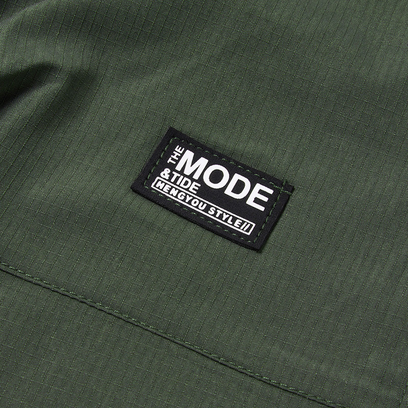 Herren leichte Outdoor-Jacke mit hohem Kragen Drune