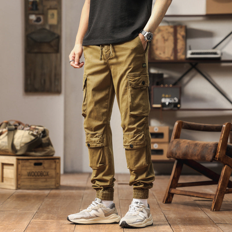Herren Tech-Cargo-Joggerhose mit elastischem Tunnelzugbund, verstärkten Kniepaneelen und Multifunktions‑Taschen Drune