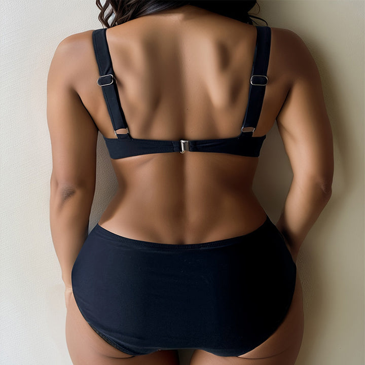 Damen Hochgeschnittener Bikini mit eleganten Cut-Out-Details Drune