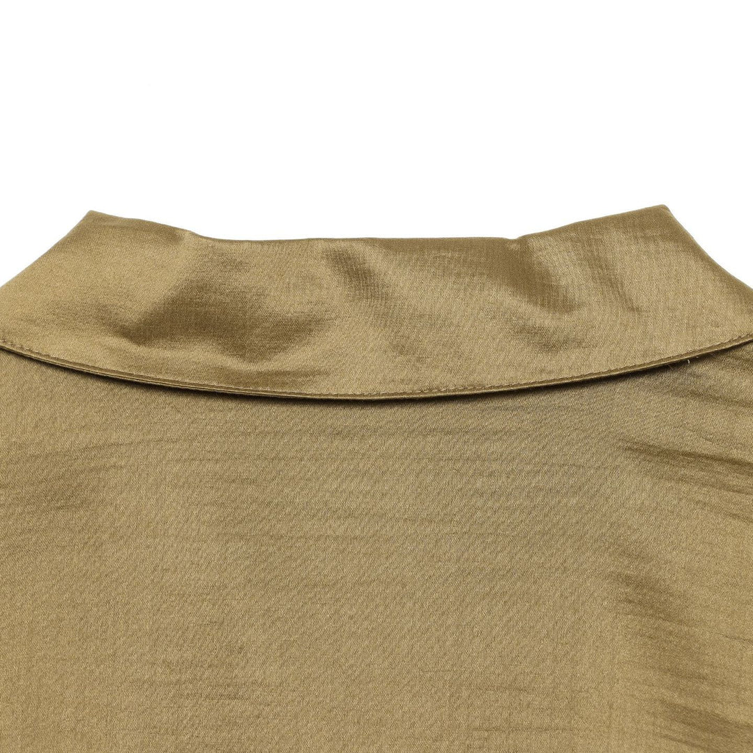 Damen Oversize-Satinbluse mit Hemdkragen, verdeckter Knopfleiste und Manschetten Drune