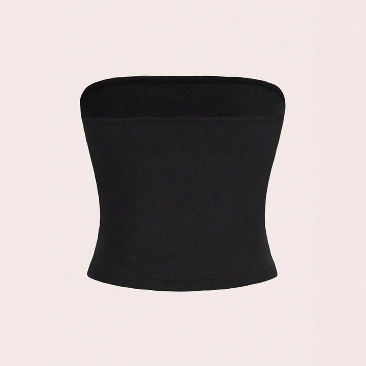 Damen Bandeau-Top mit auffälligem Statementdruck Drune