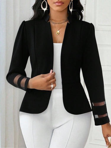 Damen Elegante Blazerjacke mit transparenten Ärmeln und tailliertem Schnitt Drune