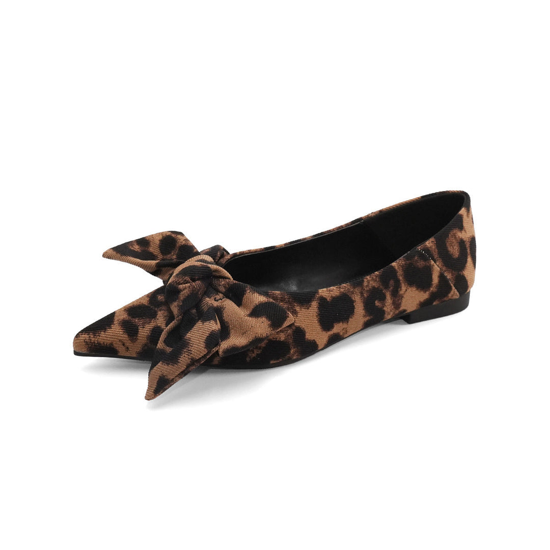 Damen Ballerinas mit stilvollem Karomuster und eleganter Schleifenapplikation Drune