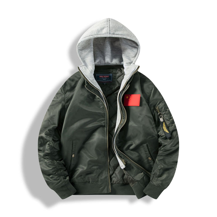 Herren Bomberjacke mit abnehmbarer Kapuzen-Innenseele und gesteppter Thermofütterung Drune