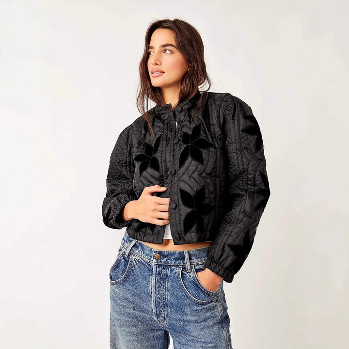 Damen gesteppte Blumenjacke Drune
