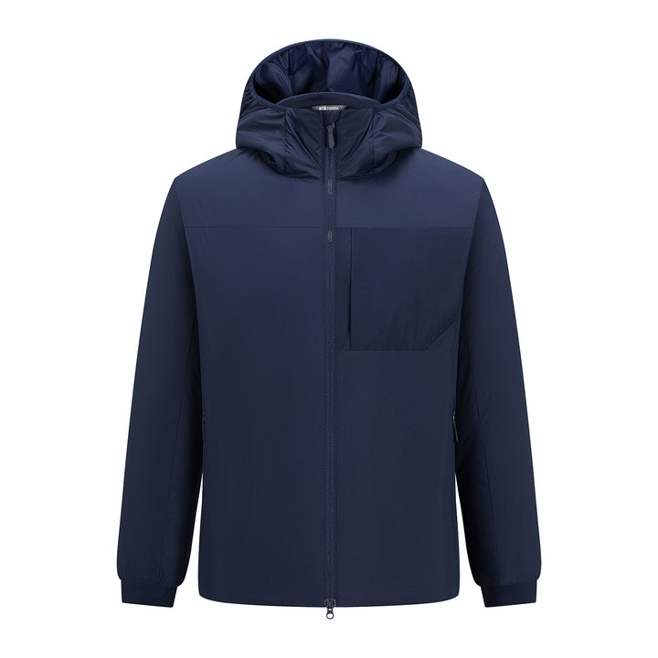 Herren Leichter Kapuzen-Urbanparka mit Zwei-Wege-Reißverschluss und Brusttasche Drune