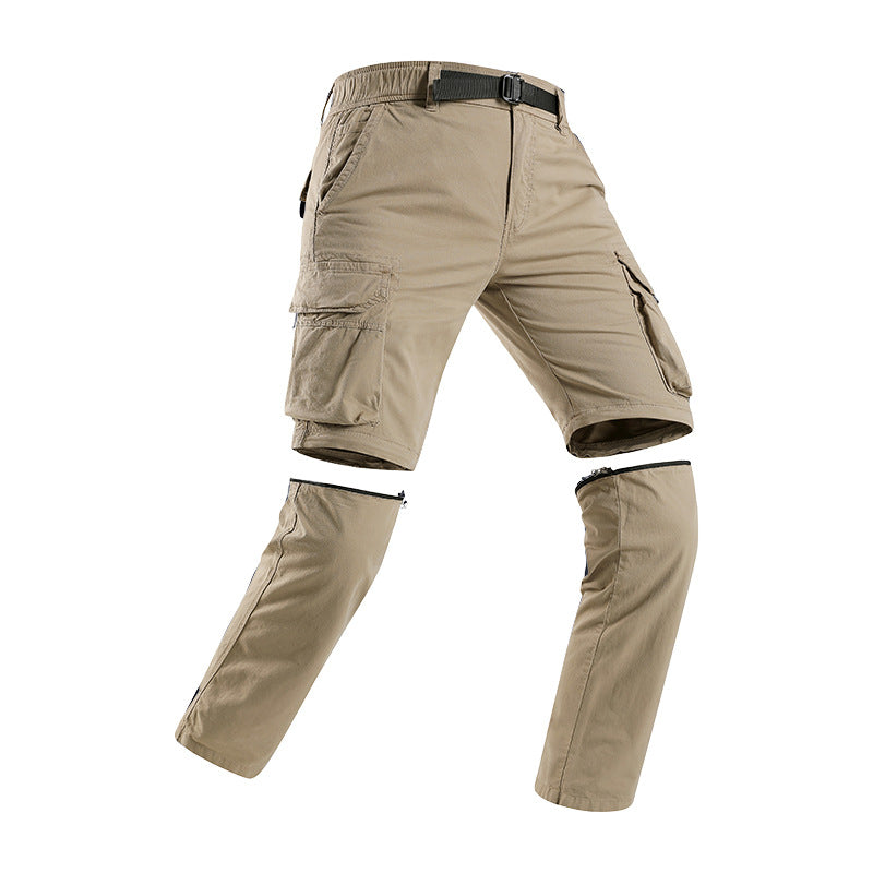 Herren Zip-off Convertible-Cargo-Hose mit abtrennbaren Beinen und Mehrfachtaschen Drune