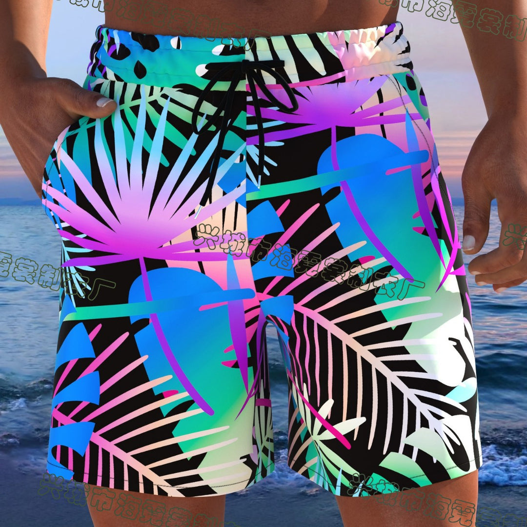 Herren Badeshorts mit animalischem Muster und elastischem Bund Drune