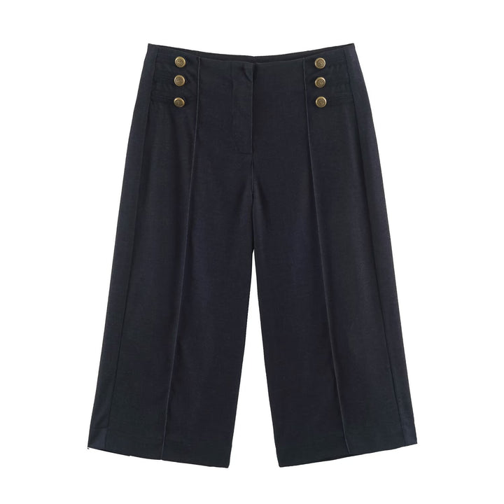 Damen Kurzer Bolero‑Blazer mit Spitzenfront und dekorativen Zierknöpfen Drune