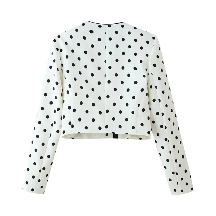 Damen nan kurz geschnittene Bolerojacke mit Rundhalsausschnitt, verdeckter Frontblende und dezenter Paspelierung Drune