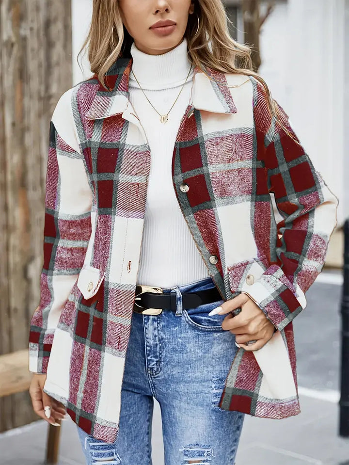 Damen Karierte Overshirt Drune