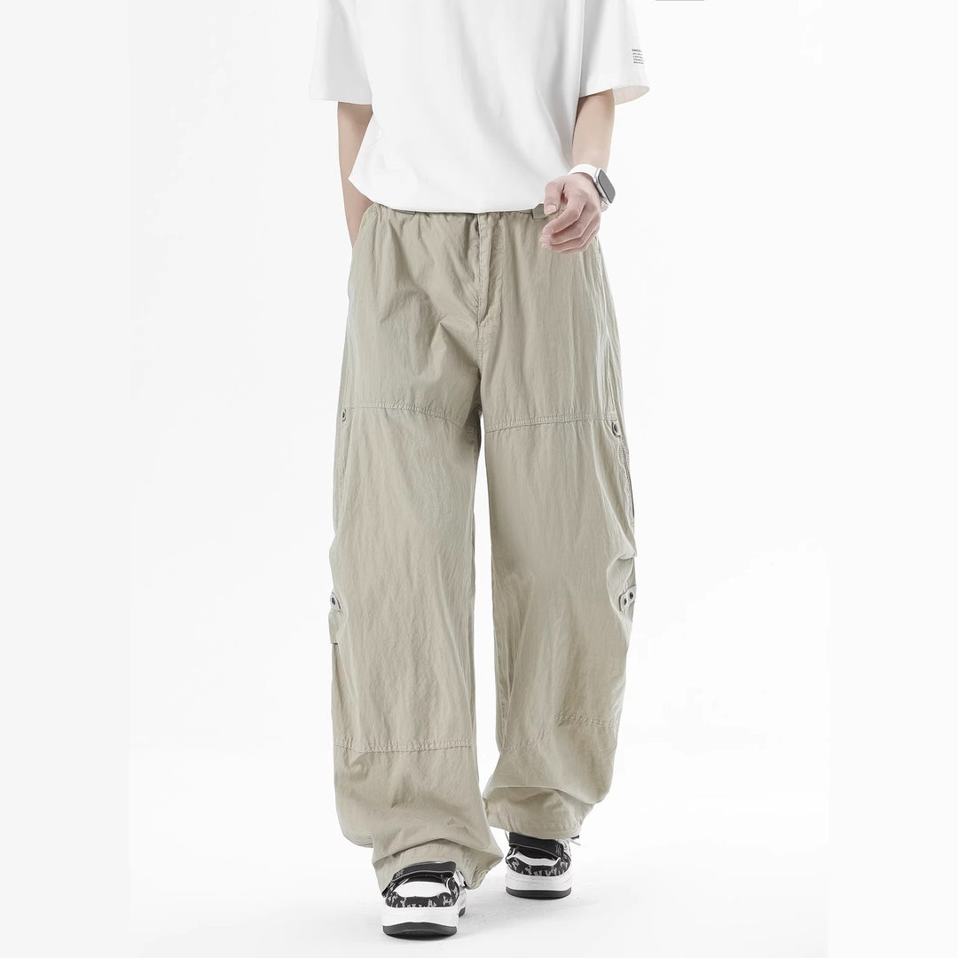 Herren Leichte Reise-Cargo-Hose mit elastischem Bund und verstellbarem Beinabschluss Drune