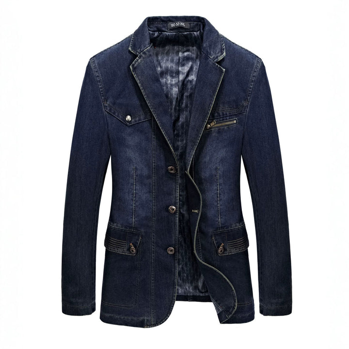 Herren Modische Denim Blazerjacke Drune