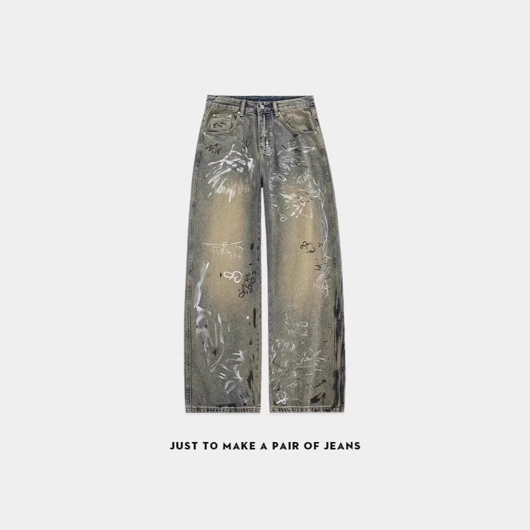 Damen Weitgeschnittene Destroyed Jeans Drune
