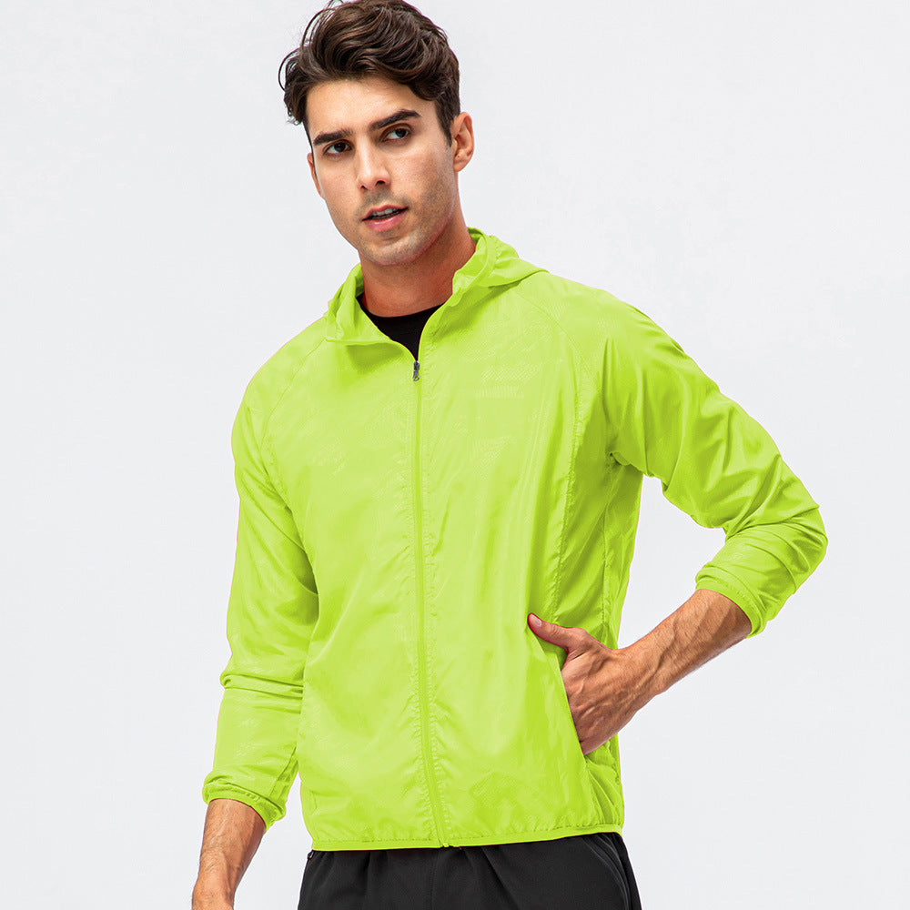 Herren leichte Laufjacke mit atmungsaktiven Eigenschaften und reflektierendem Design Drune